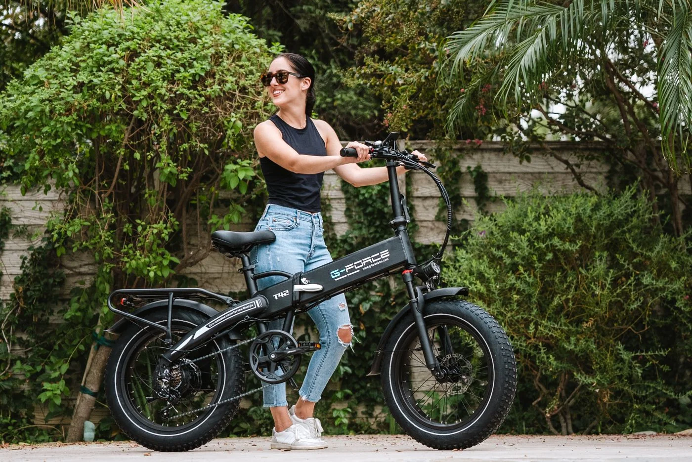 A rider with a G-FORCE electric bicycle