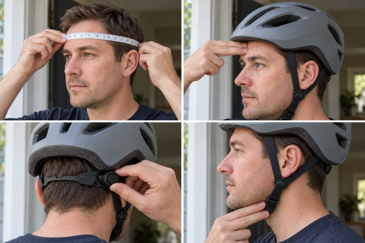 Illustration of a flexible tape placed around the forehead and above the ears